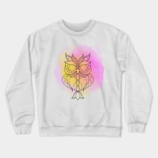 watercolor tribal owl Crewneck Sweatshirt